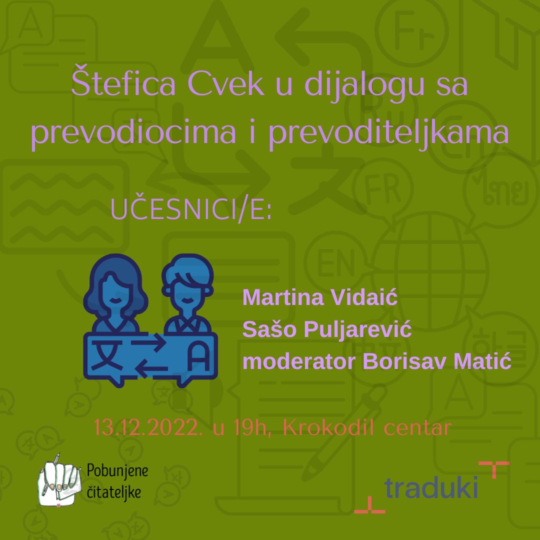 Štefica Cvek u dijalogu sa prevodiocima/teljkama